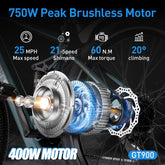 Vélo électrique tout-terrain Aairsk GT900 750 W